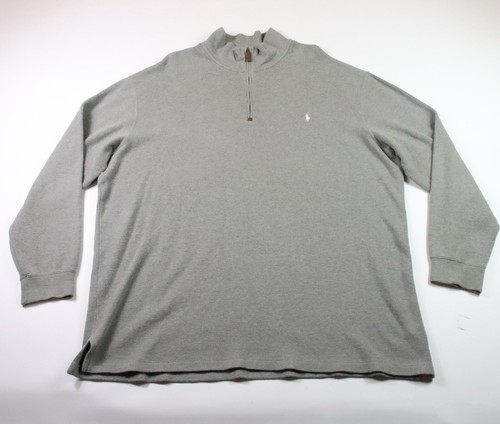 POLO RALPH LAUREN Lサイズ Polo Ralph Lauren Sweater Mens 3XLT Gray Knit Mock Neck Pony