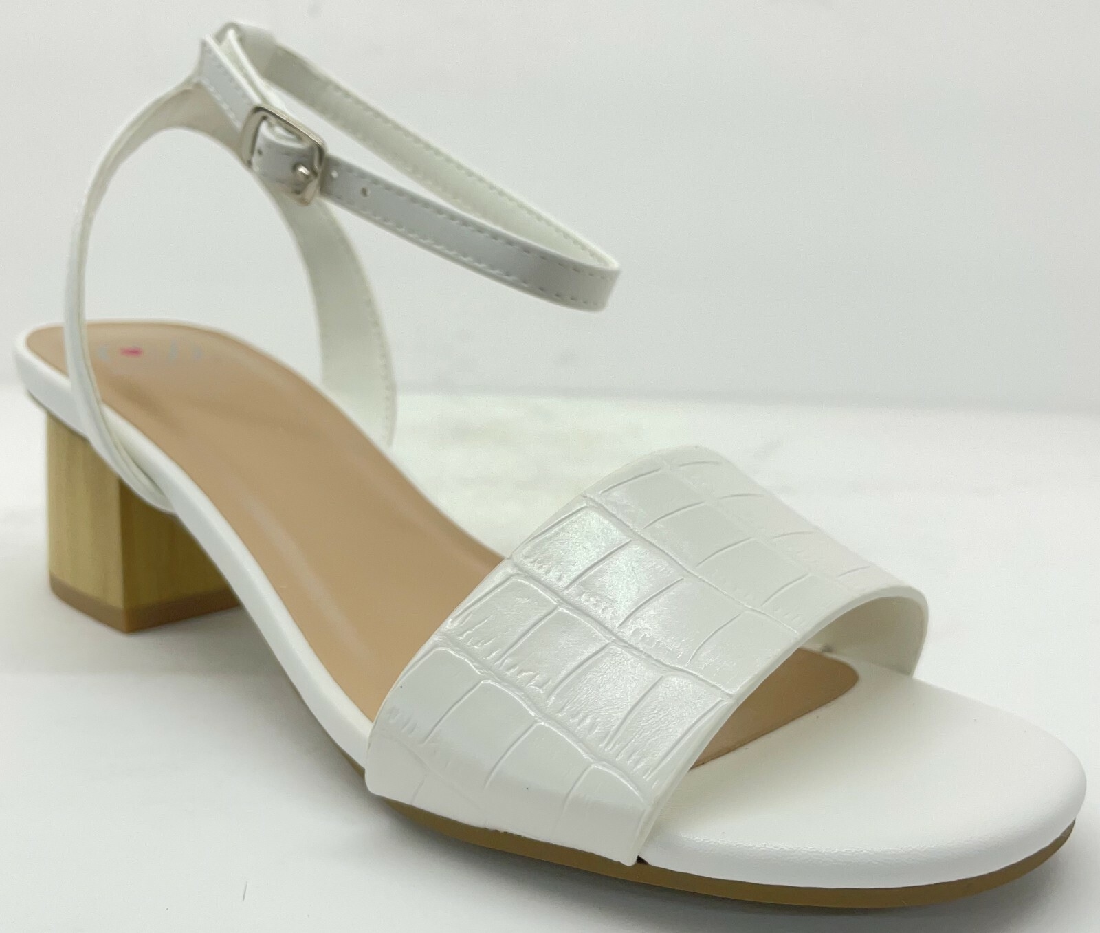 

Восхитительные женские белые туфли на каблуке из синтетической кожи под крокодиловую кожу UPCAST, Белый