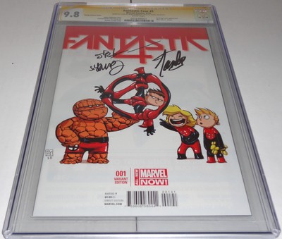 Fantastic Four #1 Variant Triple Signature CGC SS 9.8 STAN LEE ROBINSON YOUNG