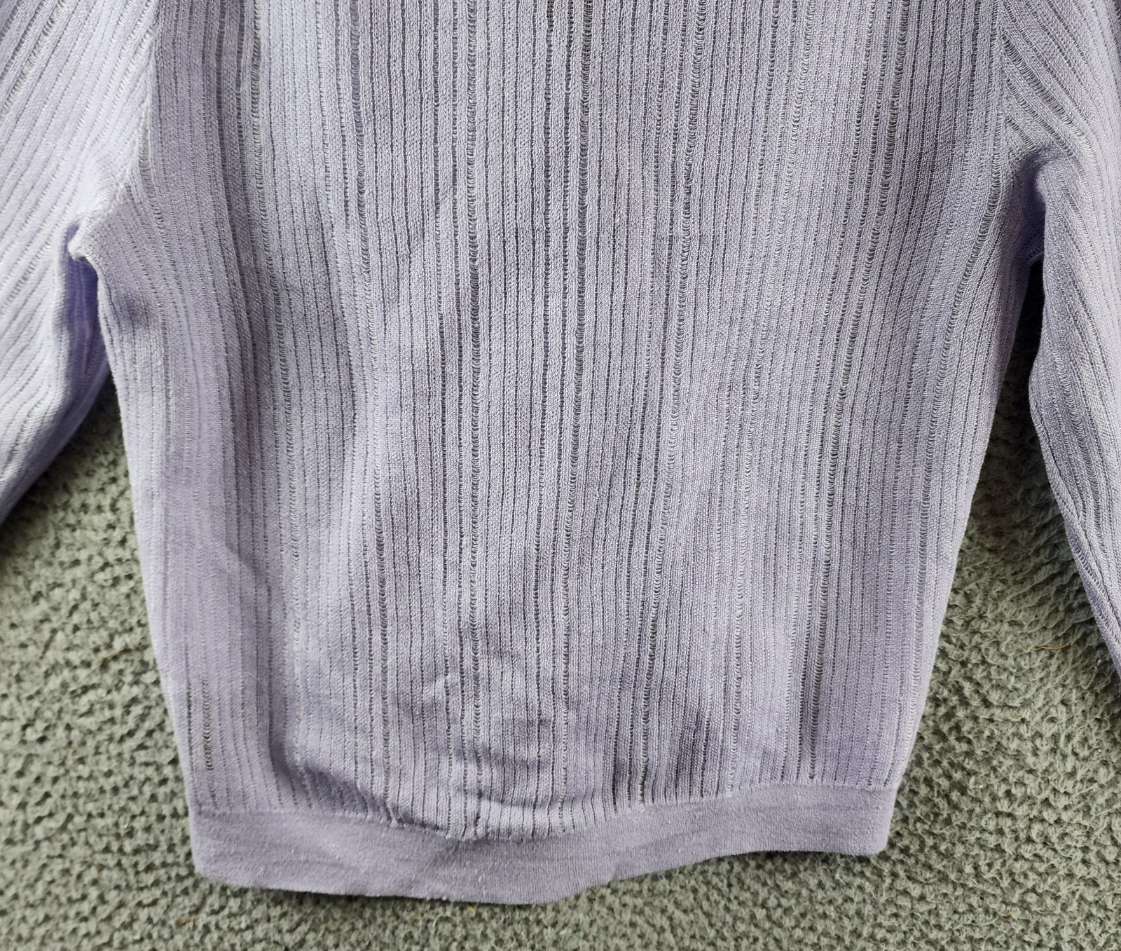 Theory Cropped Cardigan Women's S Soft Iris V-Neck Linen Blend Button Front L/S - Picture 13 of 14