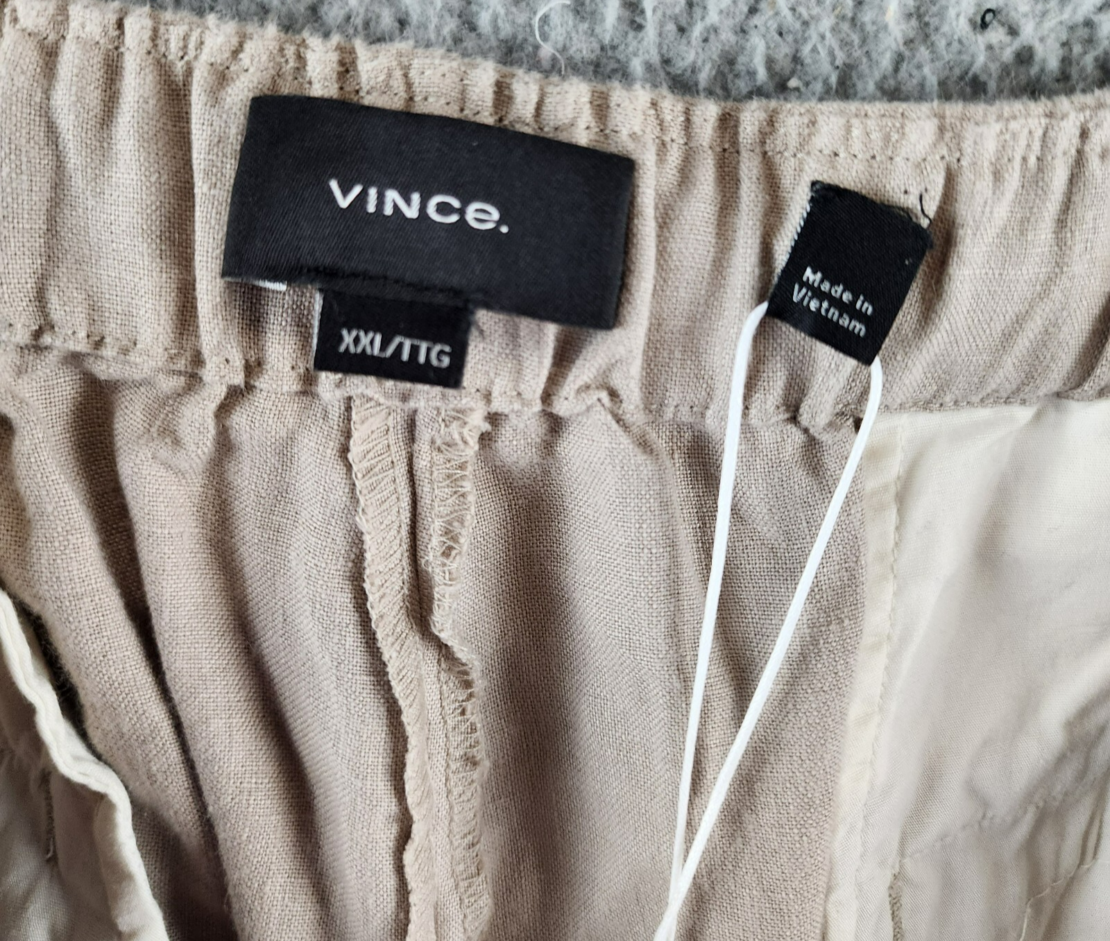 Vince Lightweight Hemp Shorts Men's XXL Beach Sand Drawstring Button Zipped - Picture 9 of 16