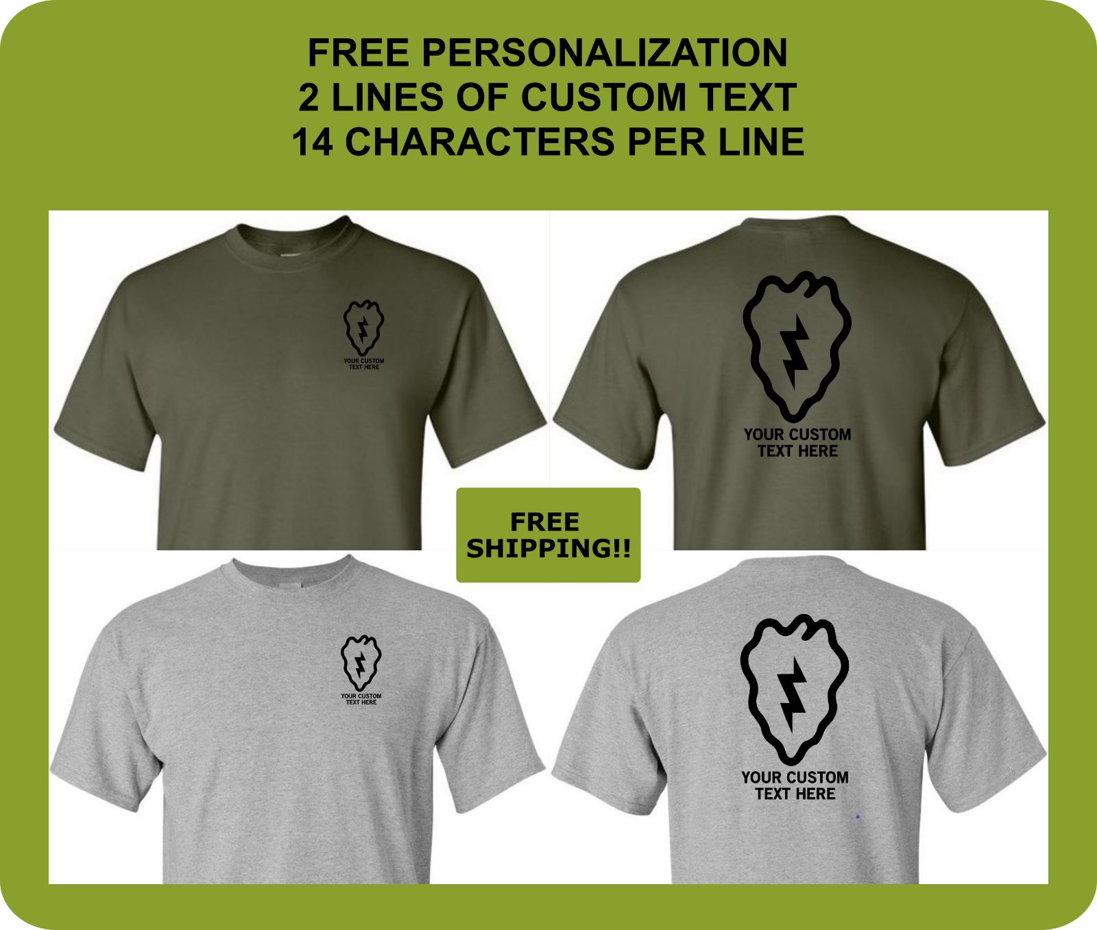 25th Infantry Division Shirt, Tropic Lightning, US ARMY