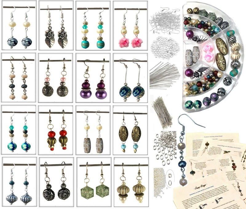 Boucles D'Oreilles Fabrication De Bijoux Kit 475 PiÃ¨Ce Diy Hobby Kit Artisanat
