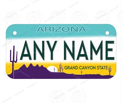 Any Text Mini License Plate Tag for Kids Ride Toy Battery Toy Children Bikes