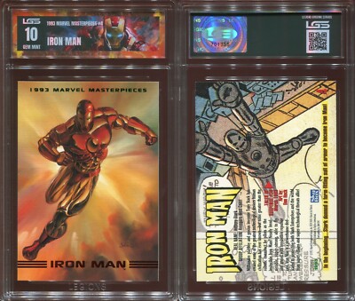 1993 MARVEL MASTERPIECES IRON MAN #4 LGS GEM MINT 10