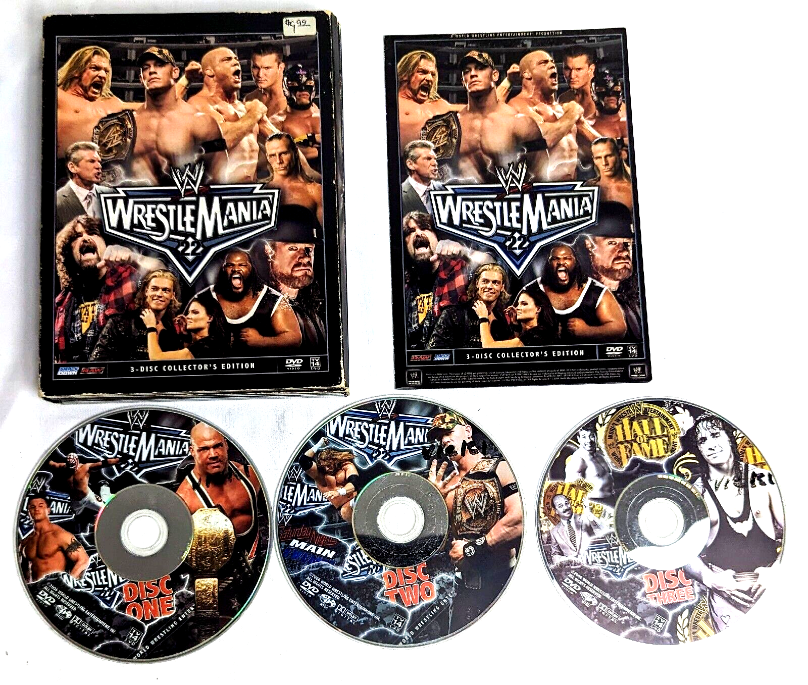 2006 WWE WrestleMania 22 DVD 3 Disc - John Cena Triple H