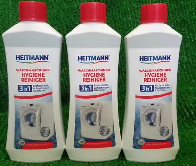 (14€/l)) 3x Heitmann 3in1 WASCHMASCHINEN HYGIENE REINIGER (3x250ml) Versand 0€