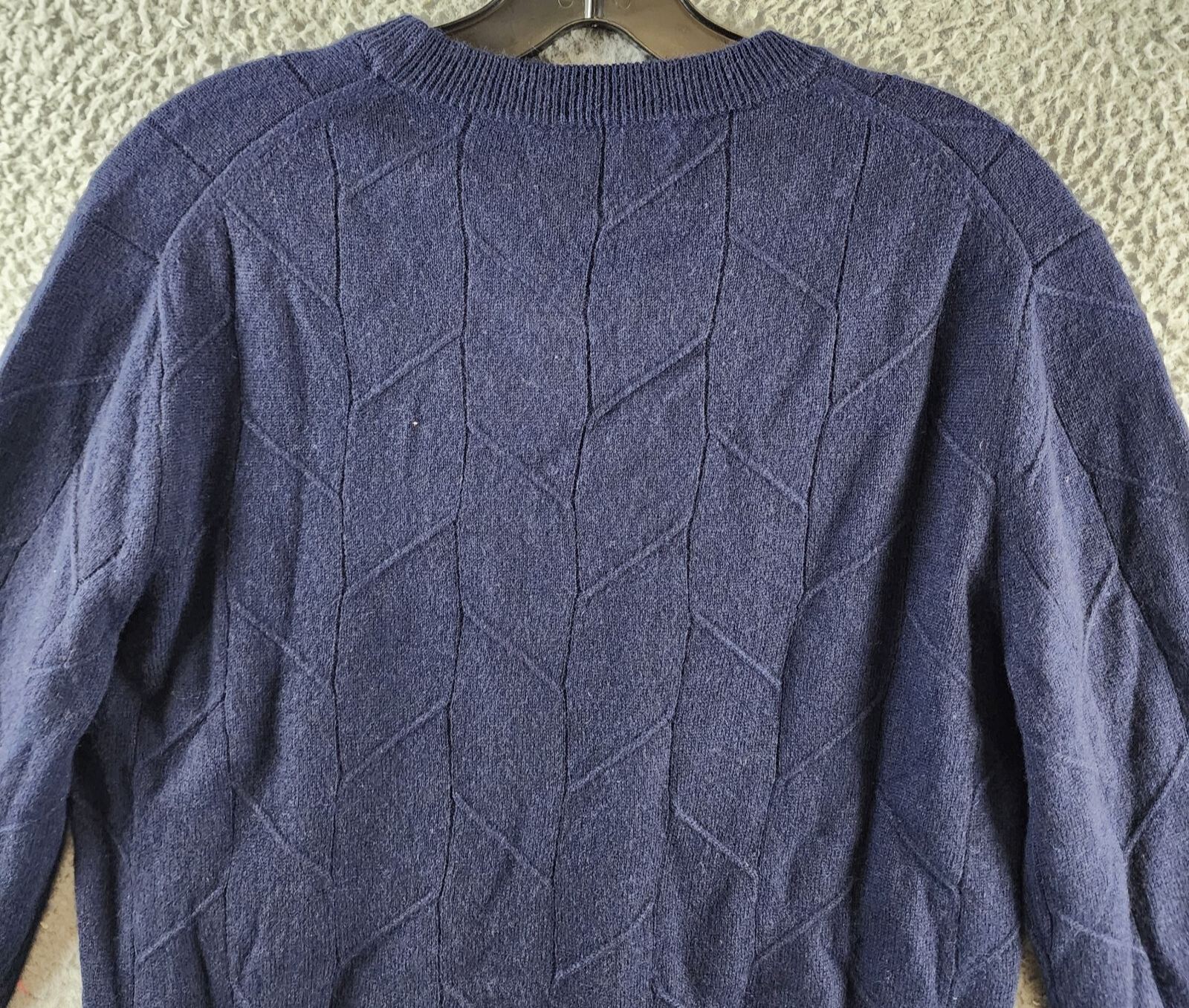 The Men's Store at Bloomingdale's Novelty Stitch Sweater Men's S Navy Blue L/S - Picture 3 of 14