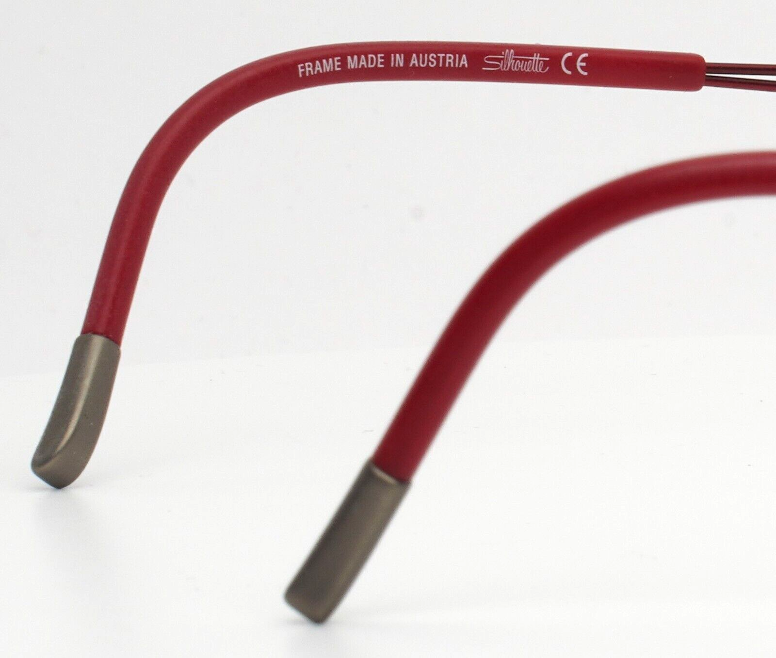 SILHOUETTE 4301 40 6059 5227 Red Womens Rectangle Rimless Eyeglasses 53-19-140