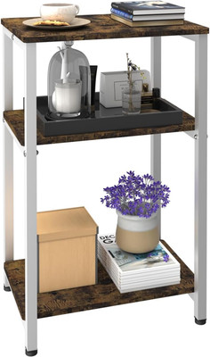 3 Tier Side Table, Heavy Duty End Table with Shelves, Narrow Nightstand Table fo