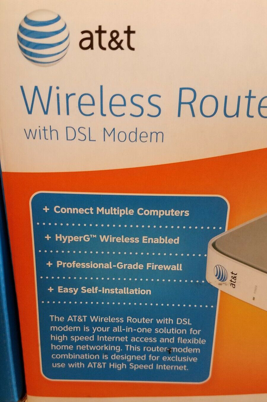 AT&T wireless router with dsl modem New In Box 2701hg b gateway
