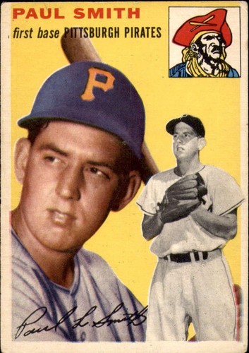 Risa 　『Paul Smith』　751470B6 1954 Topps #11 Paul Smith Pittsburgh Pirates VG/EX RC Lot