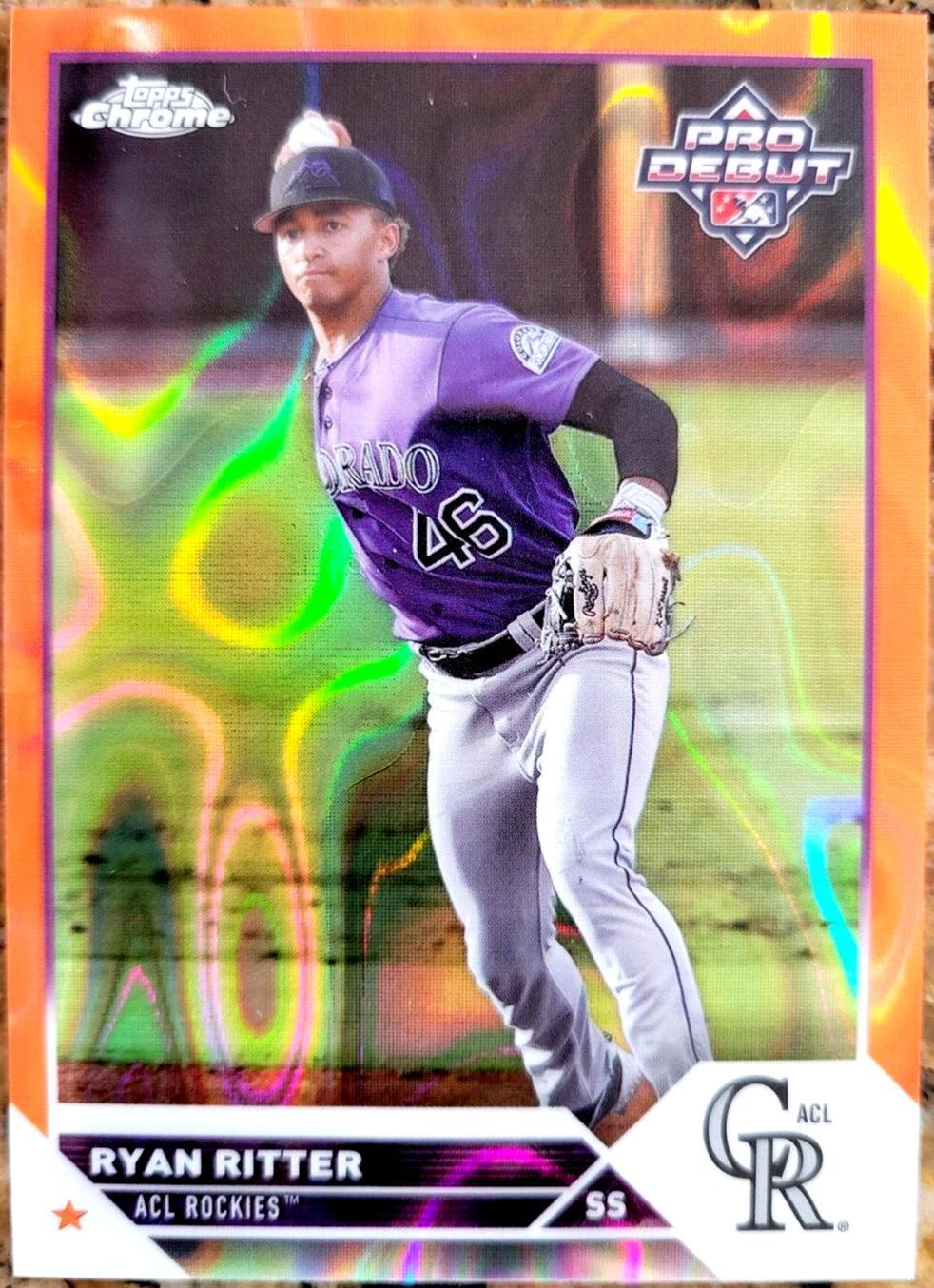 2023 Topps Pro Debut - Chrome Ryan Ritter #PDC-122 Orange Lava ...