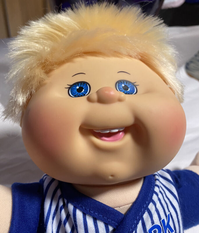 Cabbage Patch Kids 14" Boy Plush Doll Blonde Hair Blue Eyes Baseball