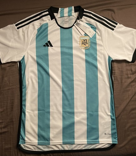 ウェア 07/08 Argentina National Uniform adidas adidas Argentina 2022 World Cup Men's Home Jersey, Large - Blue