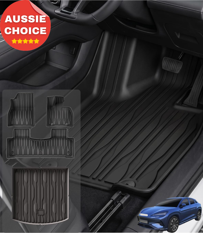 BYD Sealion 7 2025-2026 RHD All Weather Floor Mats 4-Pc Custom Fit Non-Slip
