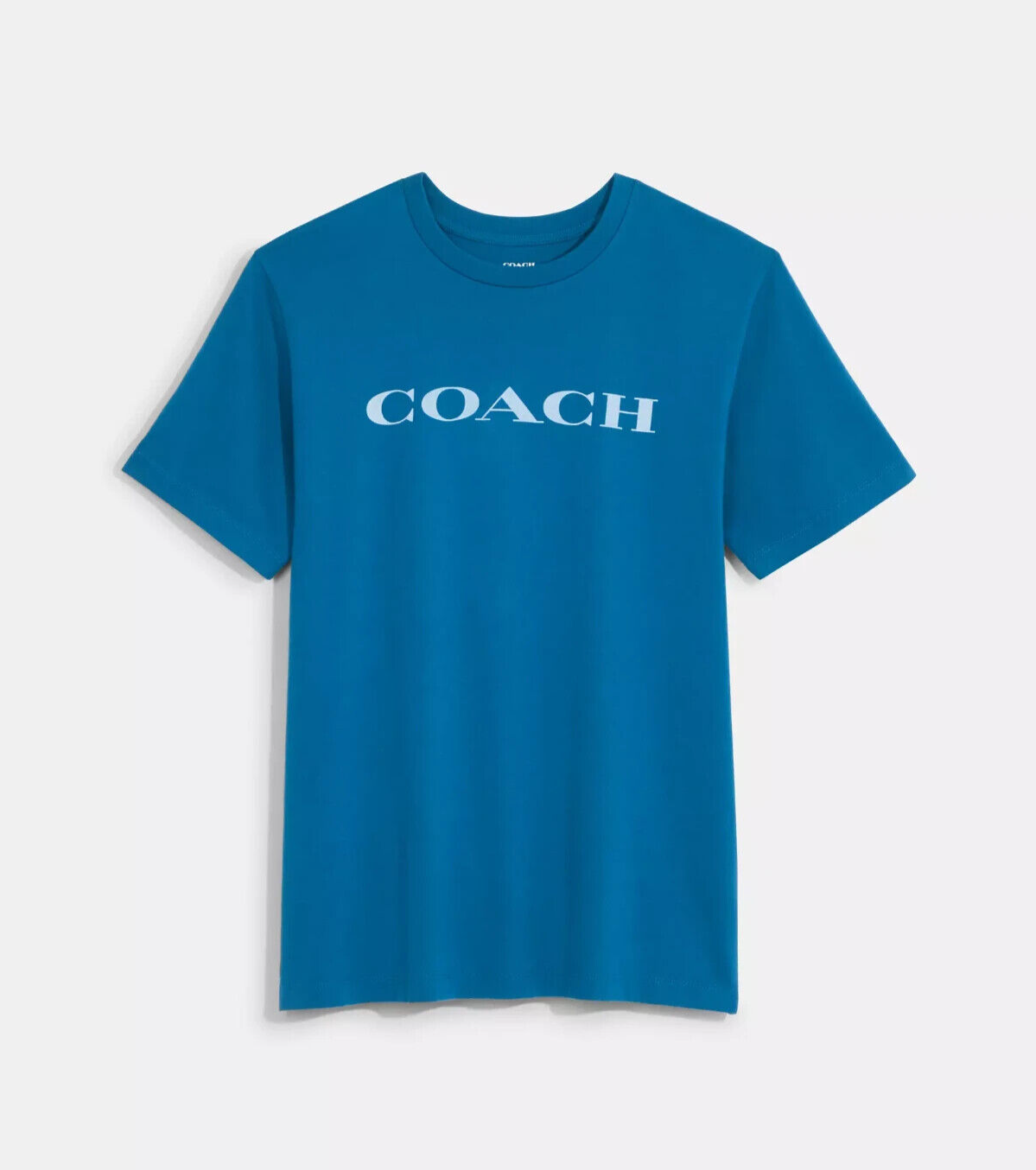 Brand New Coach Essential T Shirt In Organic Cotton Blue C9693