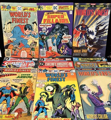 World s Finest Comic Book Lot 1972 + Batman, Joker, Superman, Man Bat  