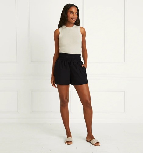 NWT Hill House The Livie Nap Shorts Black Cotton XS | eBay