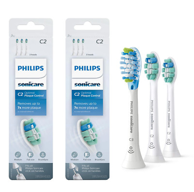 6 Pack Sonicare C2 Optimal Plaque Control 2x 3 Toothbrush Brush Heads HX9023/65