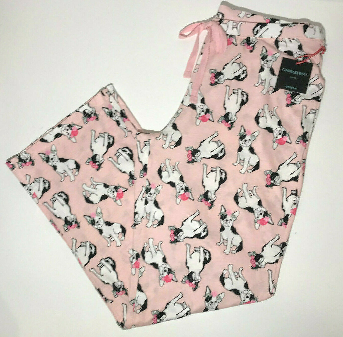 NWT Cynthia Rowley PJ Pajama Pants Small French Bulldog Frenchie Dog