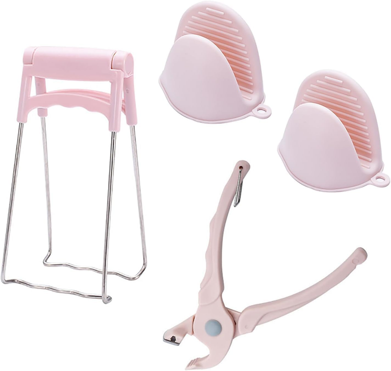 Hot Plate Gripper, Bowl Clip, Kitchen Tongs, and Mini Oven Gloves, anti - Scaldi