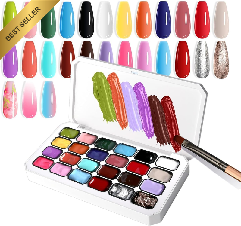 Gradient Painting Gel, 24 Colors Ombre Gel Nail Polish for Ombre Nails Aura Nail