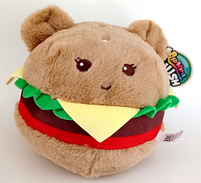 BMI Merchandise Cheeseburger Burger Stuffed Plush Pillow Bear w tags