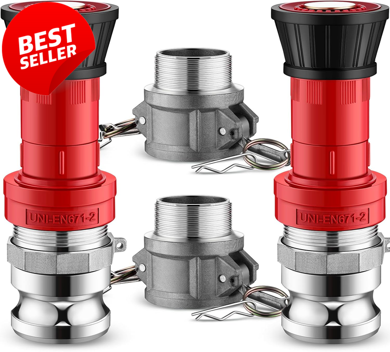 2in NPSH NPT Fire Hose Nozzle Camlock Jet Fog Spray Heavy Duty - US