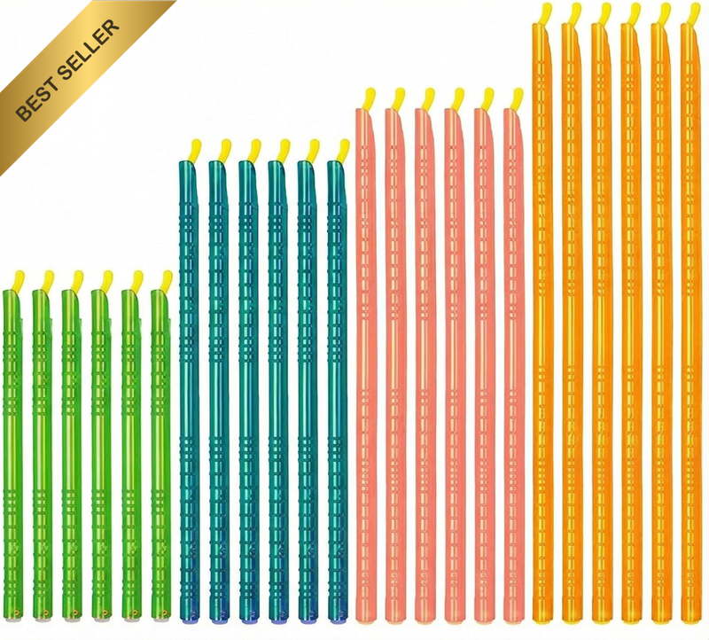 24 PCS Bag Sealer Sticks Airtight Reusable Food Clips for Bags - Plastic Food Ba