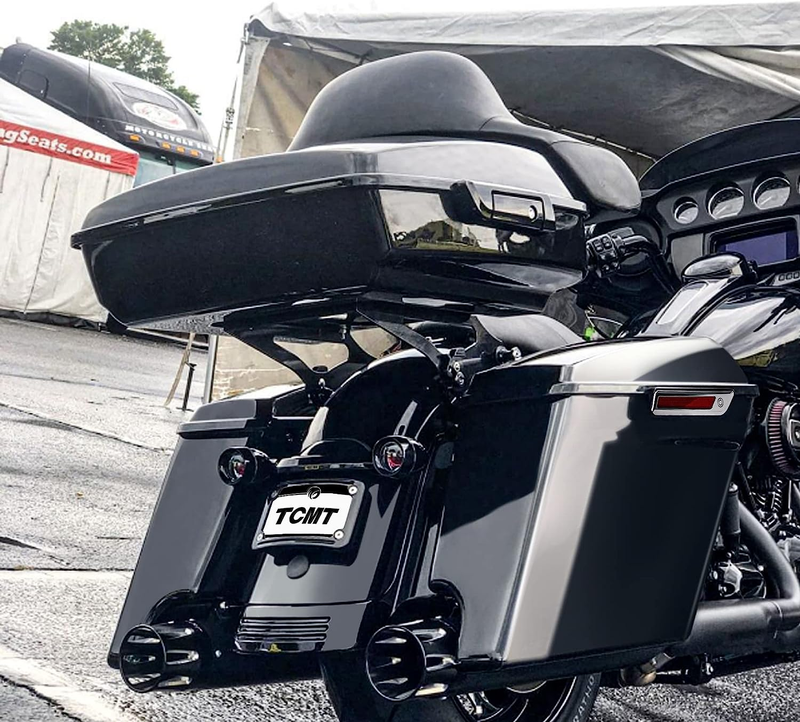 5" Stretched Extended Saddlebags W/Latch Key Fits for Harley Touring Road King E