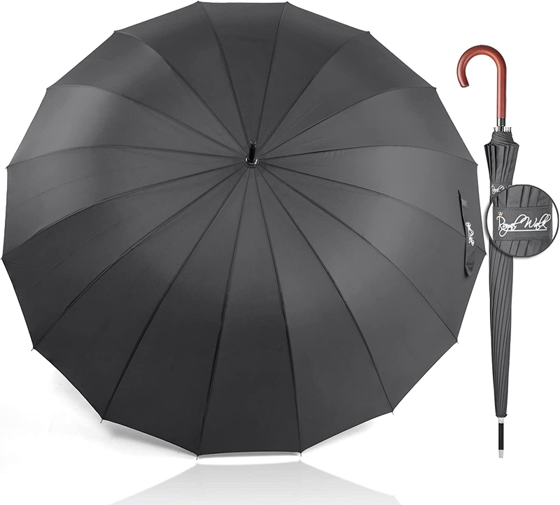 Windproof Large Umbrella for Rain 54 Inch Automatic Open for 2 Persons Wind Resi