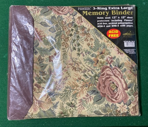 Vintage Pioneer 3 Ring 12" X 12" XL Memory Binder Scrapbook Acid Free Floral