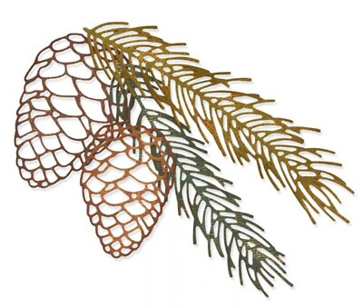 Sizzix Thinlits Pine Branch #664228 4pk set Retail $14.99 by Tim Holtz