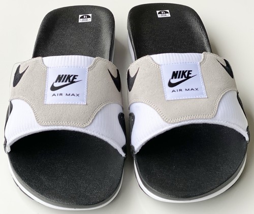 Nike Air Max 1 Slide Light Neutral Grey and Black Men's Size