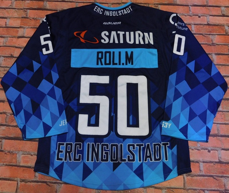 Maillot Shirt Trikot De Hockey Sur Glace Erc Ingolstadt Roli M 50 Tg M