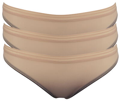 Ex-Store 3 Pack of Sheer Mesh Dip Dye Thongs Pink Mix