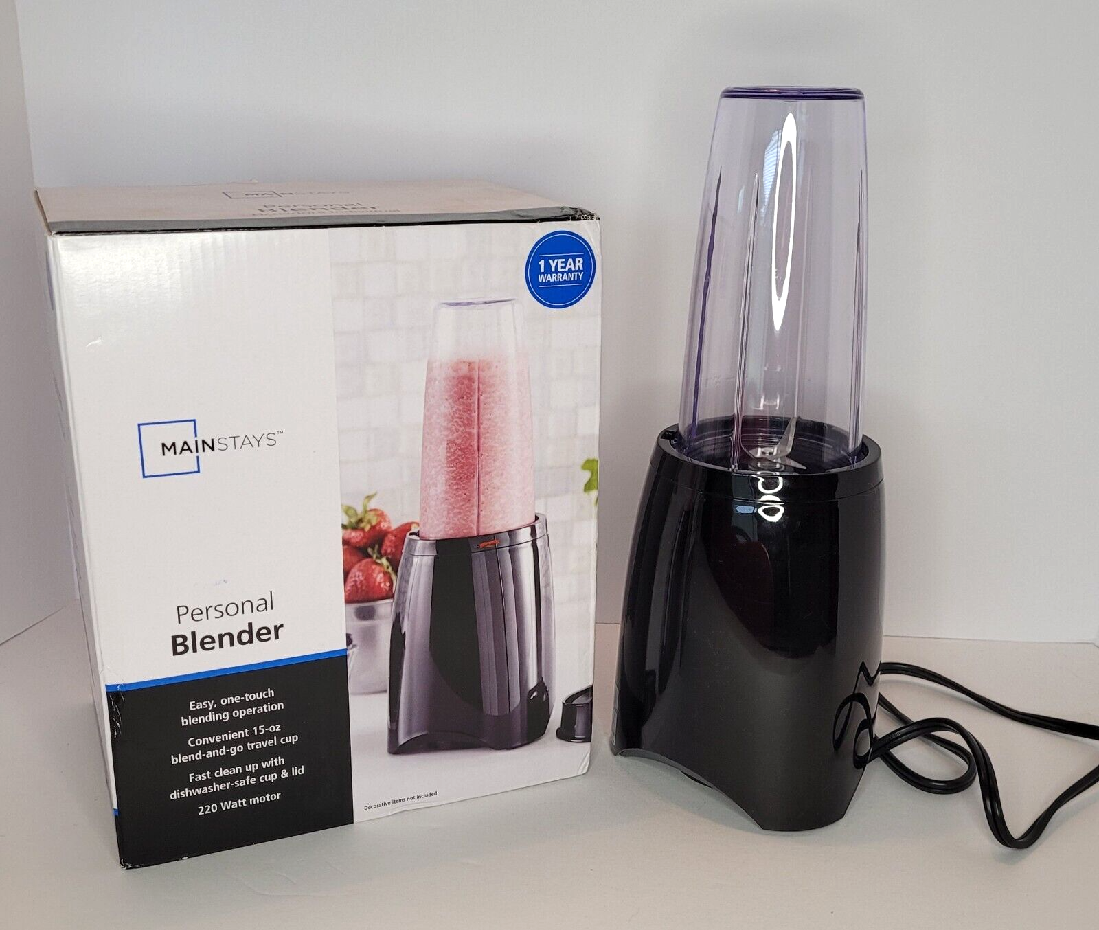 Mainstays Single Serve Blender - Black - 16 oz