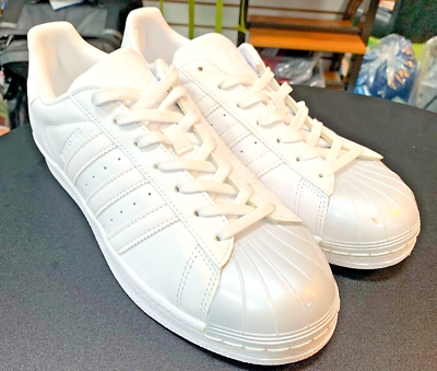 ADIDAS ORIGINALS WOMEN S SUPERSTAR GLOSSY TOE W SNEAKER White US 8.5