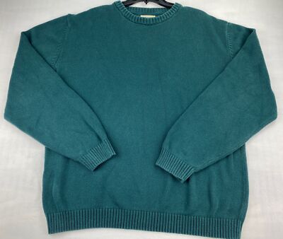 Women's Gander Mountain 100% Cotton Dark Green Outdoor Heavy Sweater ~ Size XL