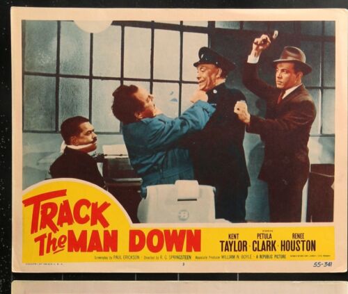 TRACK THAT MAN DOWN Petula Clark ORIGINAL 1955 MOVIE LOBBY CARD 11" x 14"