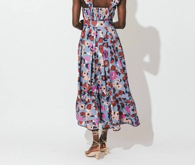 Pre-owned Cleobella Hedy Midi Dress In Purple Multi - Size L