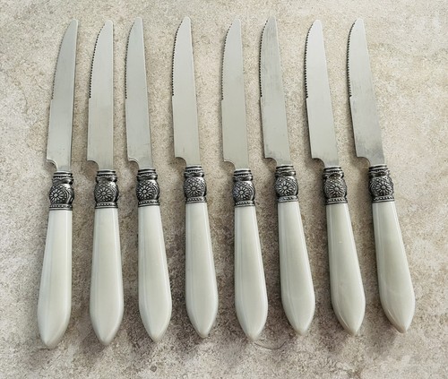 Pioneer Woman Cowgirl Lace Gray/Grey Stainless Dinner Knives Set of 8 Flatware