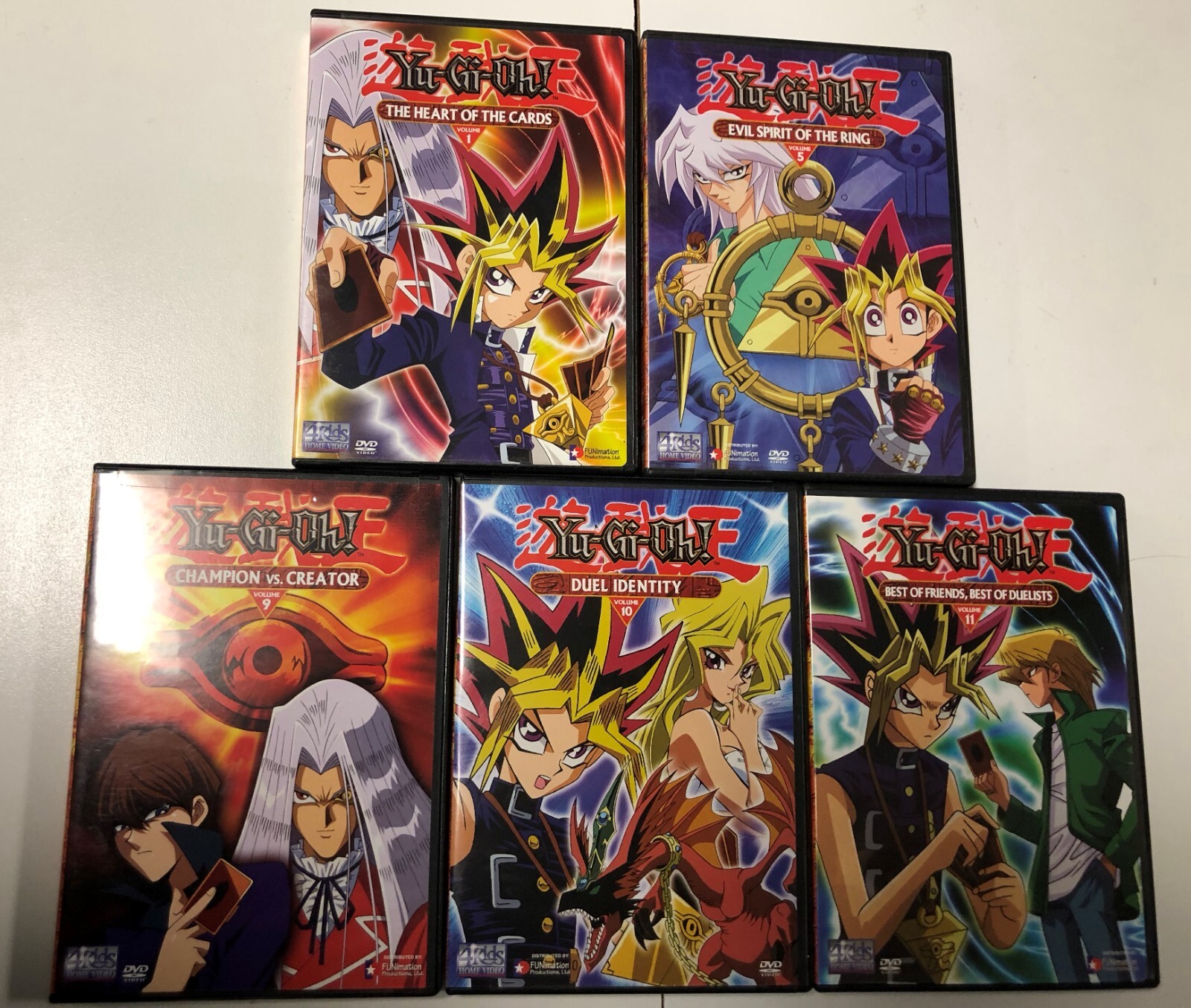 Lot of 5 Yu Gi Oh DVD From 1st Season Vol 1 5 9 10 11 Great Condition Lot of 5 Yu Gi Oh DVD From 1st Season Vol 1 5 9 10 11 Great Condition