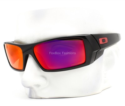 Oakley Gascan Sunglasses OO9014-4460 Polished Black Prizm Ruby Mirror w/Pouch 