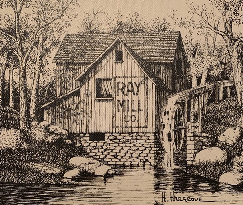 H Hargrove “Ray Mill Co.” Seriograph - Beautiful.