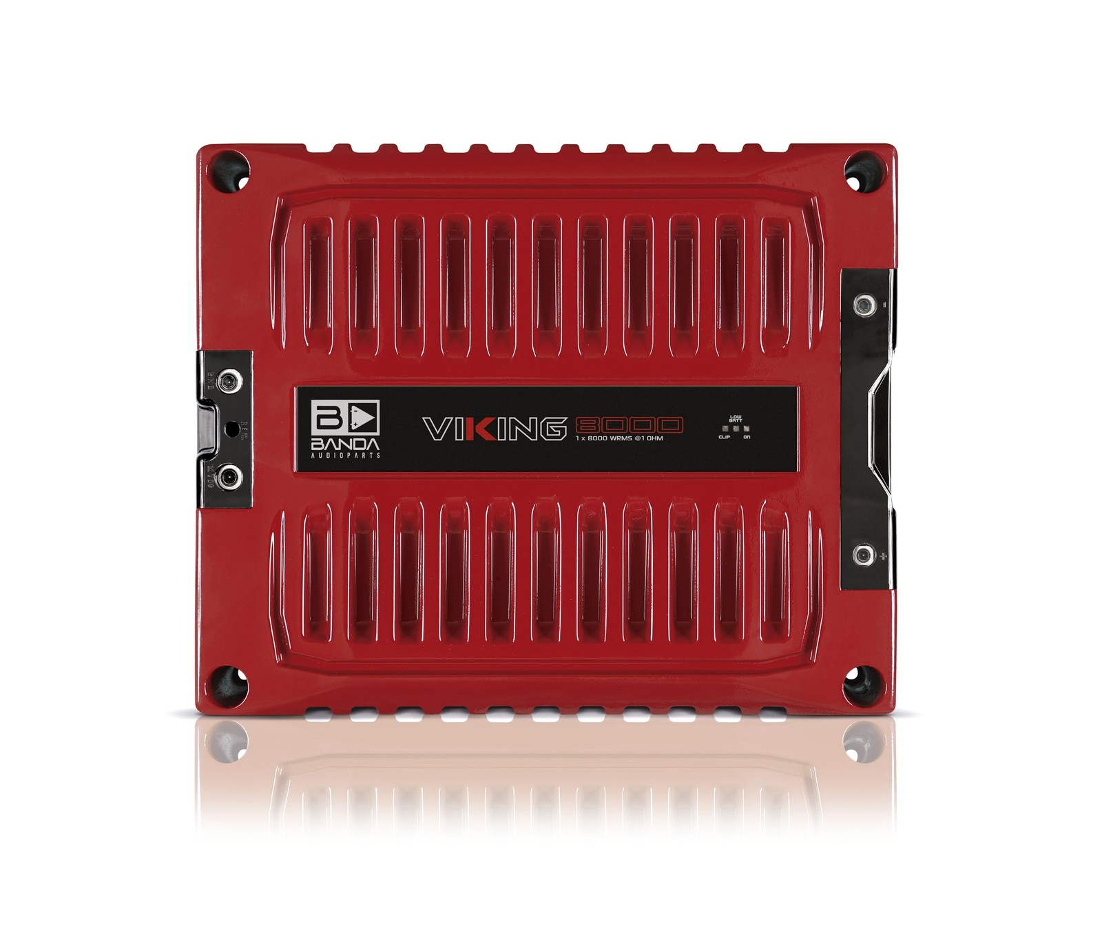 Banda VIK8000.1RED New Viking 8000 Watts Rms Amplifier Audio Car Speaker 1-Ohm