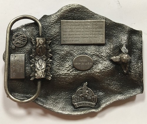 1986 Siskiyou Pewter Belt Buckle Illinois Agriculture N-55