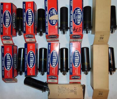 11 NOS NIB RAYTHEON - RCA 5T4 DUAL RECTIFIER TUBES VT-114 VINTAGE USA MADE * NEW