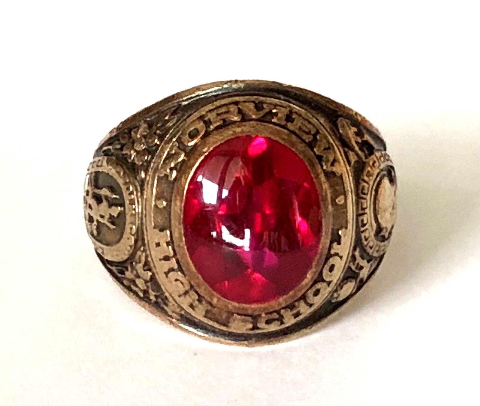 Norview High School 1949 Balfour 10K Solid Gold Red Stone Norview High School 1949 Balfour 10K Solid Gold Red Stone